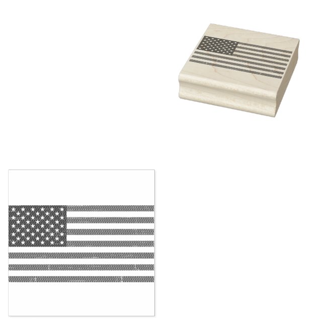 Trendy USA Flag  Rubber Stamp (Stamped)