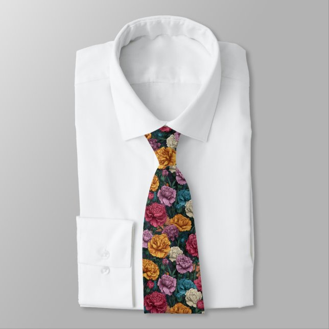 Trendy Valentine Gifts For Boyfriend Carnation Flo Tie (Tied)