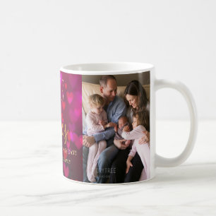 Trendy Valentine's Day Bokeh Hearts Photo Coffee Mug