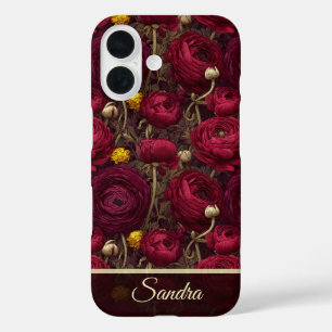 Trendy Valentine'S Day Gift Ranunculus Floral iPhone 16 Case