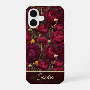 Trendy Valentine'S Day Gift Ranunculus Floral iPhone 16 Case