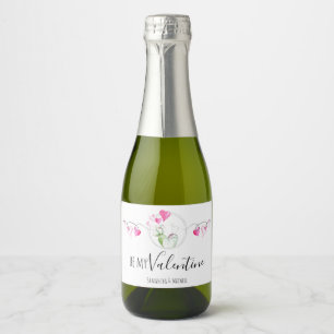 Trendy Valentines Sparkling Wine Label