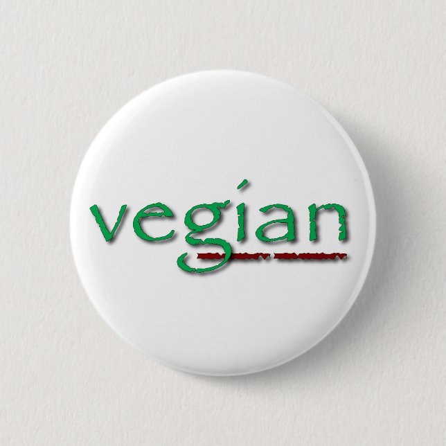 Trendy Vegian 6 Cm Round Badge (Front)