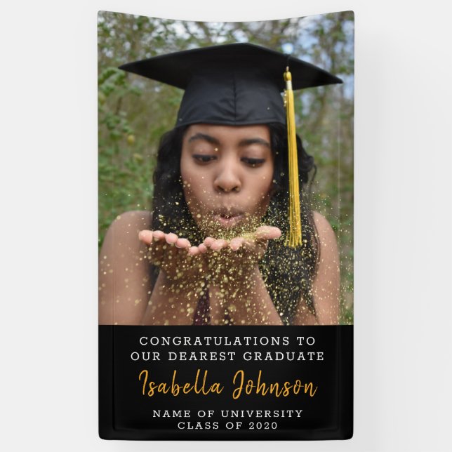 Trendy Vertical Graduate Photo Graduation Banner (Vertical)