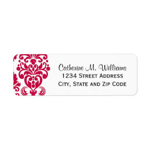 Trendy Victorian Hot Pink Lace Damask