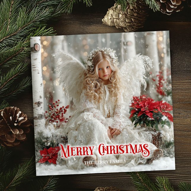 Trendy vintage angel red white gold stylish card (Trendy vintage angel red white gold stylish greeting card

)