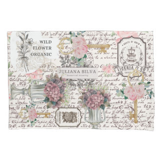 Trendy vintage French style decorative background  Pillowcase