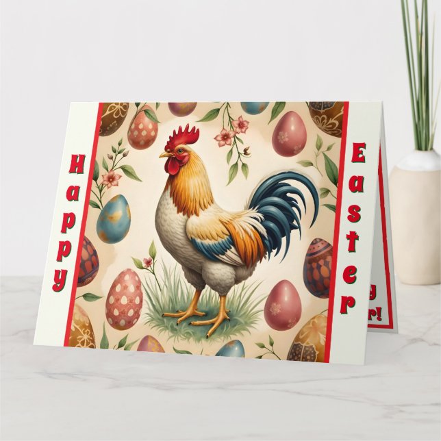 Trendy Vintage Holiday Easter Collection Card (Front)