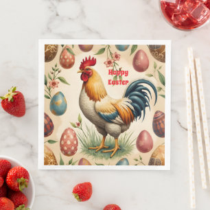 Trendy Vintage Holiday Easter Collection Napkin