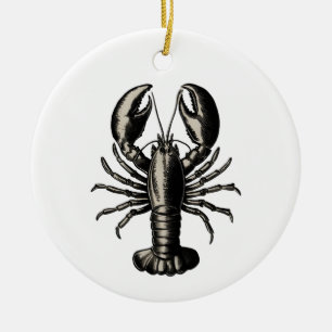 Trendy vintage Lobster Ceramic Tree Decoration
