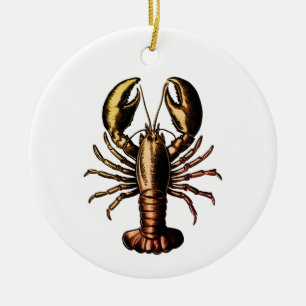 Trendy vintage Lobster Ceramic Tree Decoration