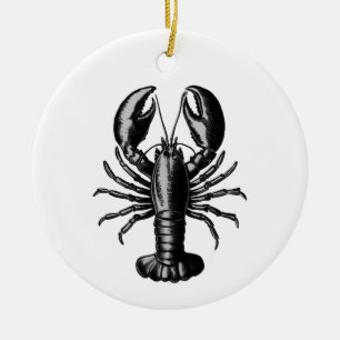 Trendy vintage Lobster Ceramic Tree Decoration
