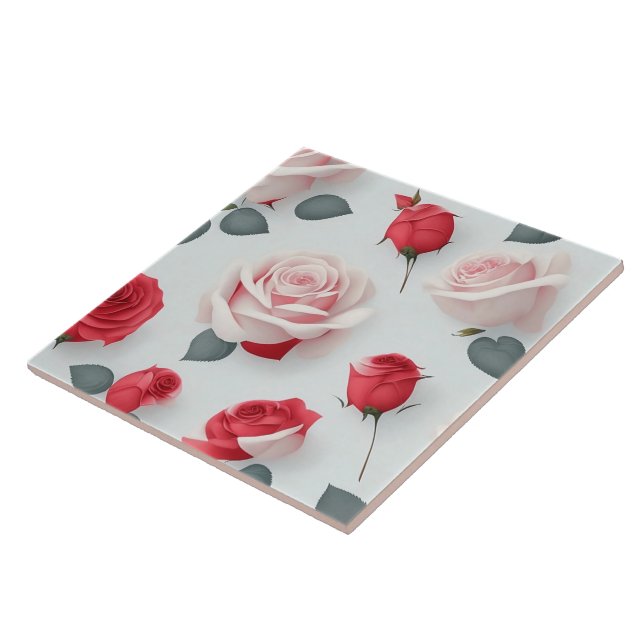 Trendy Vintage Love Rose Collection Tile (Side)