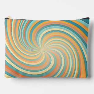 Trendy Vintage Retro Whirl Pastel Colour  Accessory Pouch