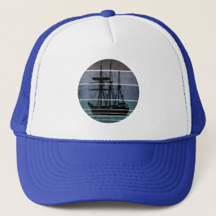 TRENDY VINTAGE SHIP FISHERMEN FISHING BOAT TRUCKER HAT