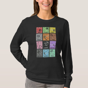 Trendy Vintage Zodiac Symbol Panels Premium T-Shirt