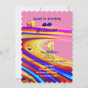 Trendy Virgo Birthday Party Invitation