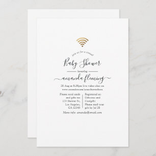 Trendy Virtual Shower Invitation