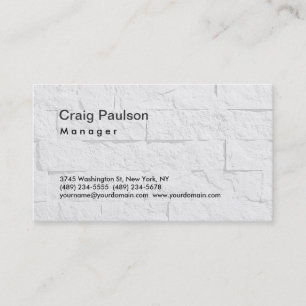 Trendy Wall Brick Pattern Manager Business Card