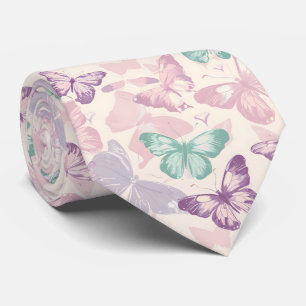 Trendy Watercolor Butterfly Tie