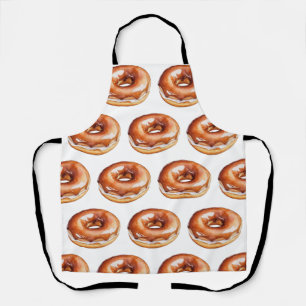 Trendy Watercolor Donut Pattern  Apron