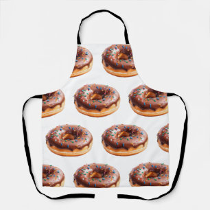 Trendy Watercolor Donut Pattern Apron