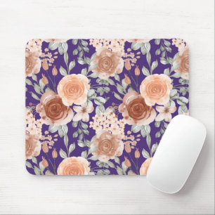 Trendy Watercolor Flowers Mouse Mat