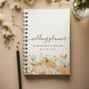 Trendy Watercolor Flowers & Pumpkins Autumn  Planner