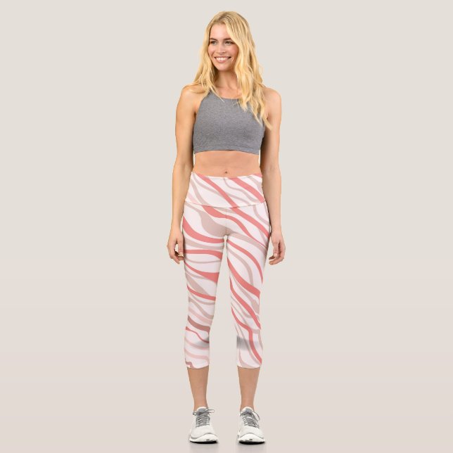 Trendy Watercolor Patterned Leggings (Front)