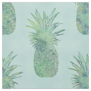 Trendy Watercolor Pineapple Pattern Fabric