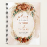 Trendy watercolor terracotta rusty burgundy pampas planner<br><div class="desc">Step into the wild world of wedding planning with the trendy watercolor terracotta rusty burgundy pampas Planner! This planner is not your average organiser; it's a daring and adventurous companion for anyone looking to add a touch of bohemian charm to their big day. With its earthy tones and rustic vibes,...</div>