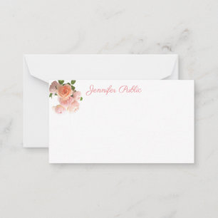 Trendy Watercolour Roses Pastel Colours Template