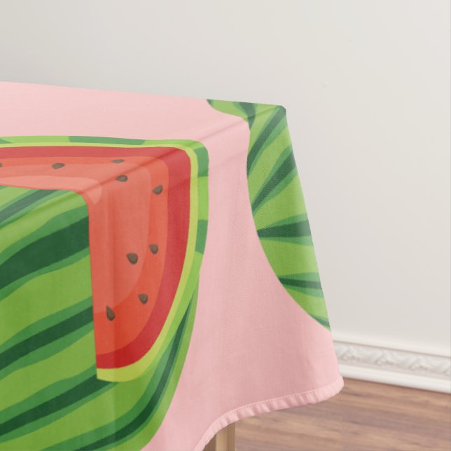 Trendy  Watermelon  Pattern Pink Tablecloth (In Situ)