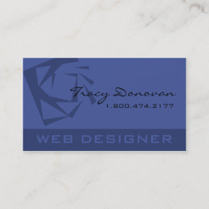 Trendy Web Designer "Quartz" template   periwinkle Business Card