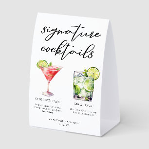 Trendy Wedding Signature Cocktails Menu