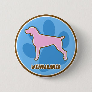 Trendy Weimaraner 6 Cm Round Badge