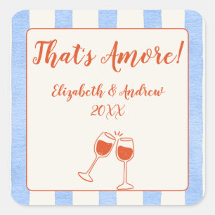 Trendy whimsical hand drawn  square sticker