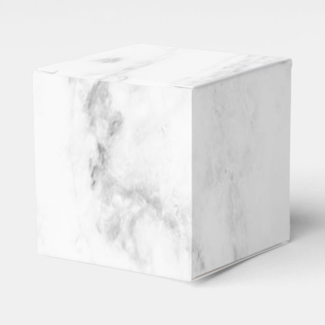 Trendy White Marble Elegant Modern Template Favour Box (Front Side)