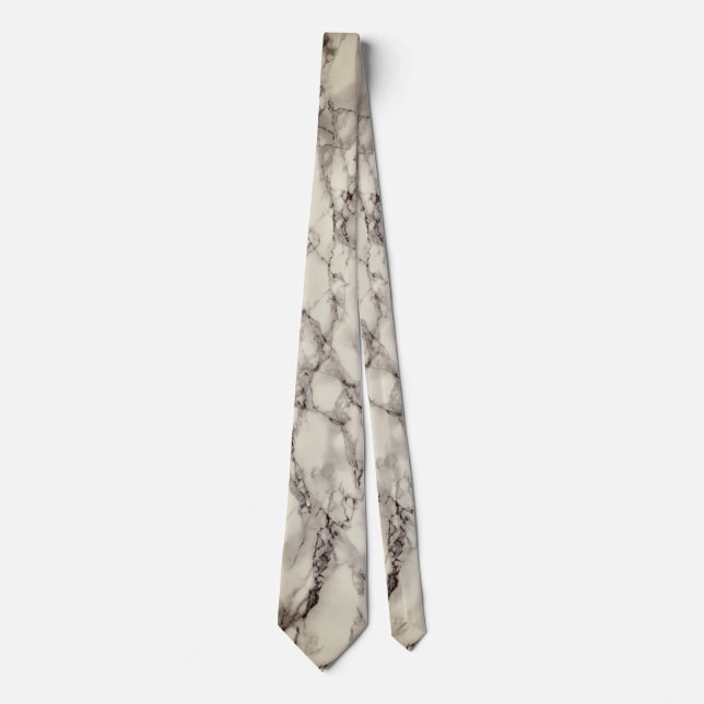 Trendy White Marble Stone - Ivory Tie (Front)