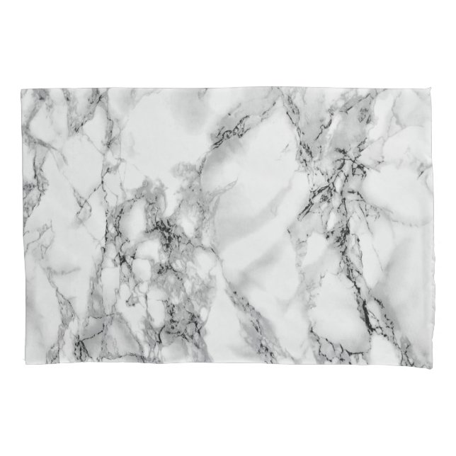Trendy White Marble Stone Pillowcase (Front)