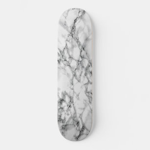 Trendy White Marble Stone Skateboard