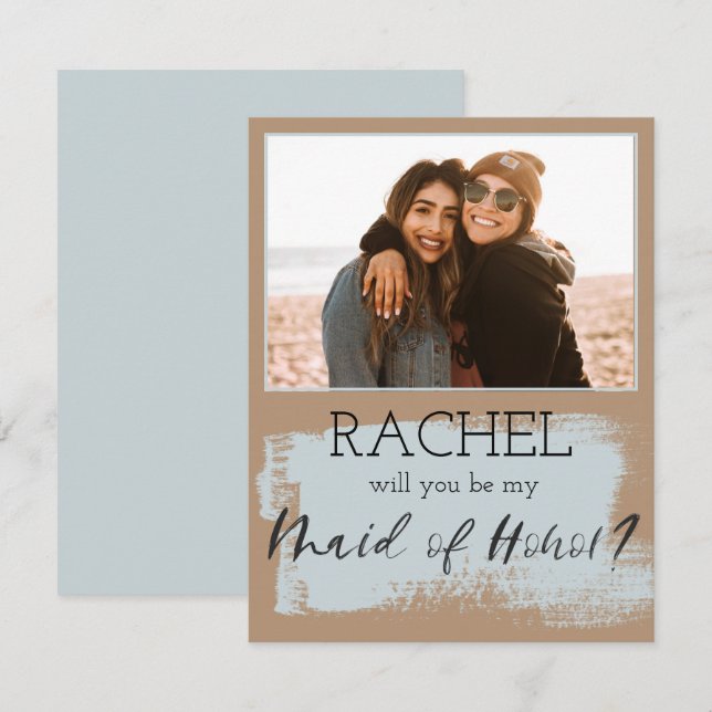 Trendy will you be my Maid of Honour photo (Front/Back)