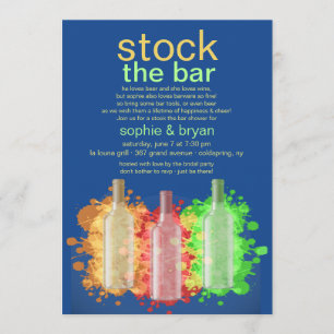 Trendy Wine Bottles Stock The Bar Invitation