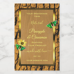 Trendy Wood Grain Rustic Tree Bark Product Labels