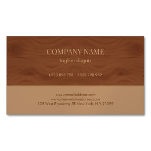 Trendy Wooden Design Magnetic Business Card