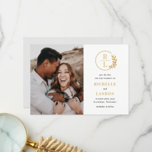 Trendy Wreath Editable Colour Save The Date Card