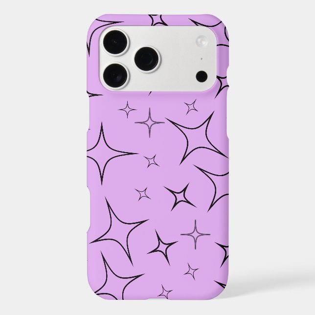 Trendy Y2K Lavender Sparkle Pattern Phone Case (Back)