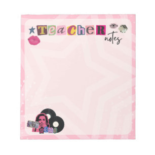 Trendy Y2K Teacher 2026 Notepad