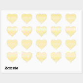 Trendy Yellow Chevron Pattern Heart Sticker (Sheet)