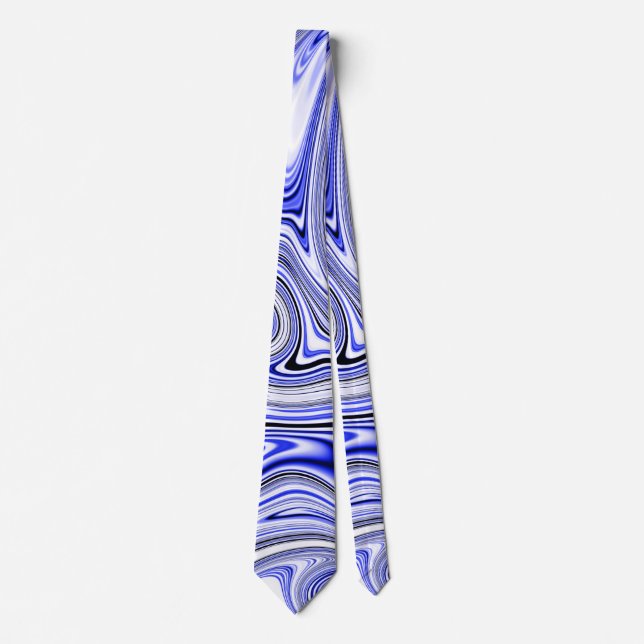 Trendy Yellow Marble Swirl Tie (Front)